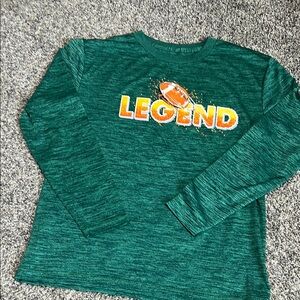 Tek Gear Green Long Sleeve Tee with Legend Graphic